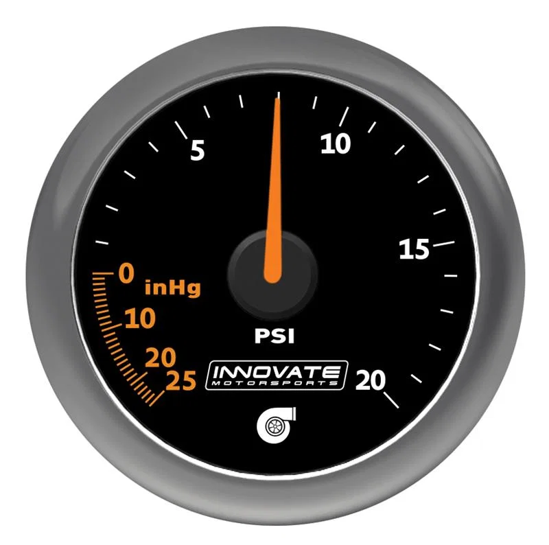 Innovate Motorsports 3857, MTX Analog 20 PSI Vacuum/Boost Gauge Kit - Black Dial