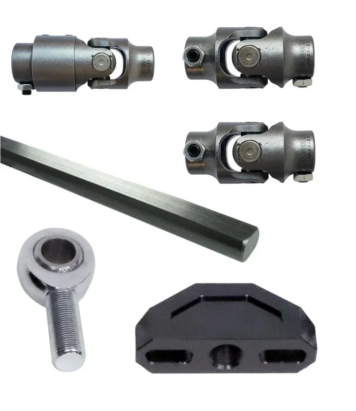 Ridetech 11249511, Universal High Clearance Steering U-Joint Kit - 1in-48 Spline to 3/4in-36 Spline