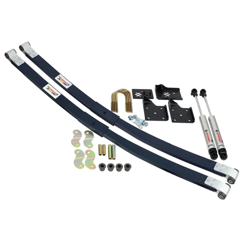 Ridetech 11014810, 55-57 Chevrolet Bel Air Composite Leaf Spring w/ HQ Shock Kit - 2in Drop - Rear