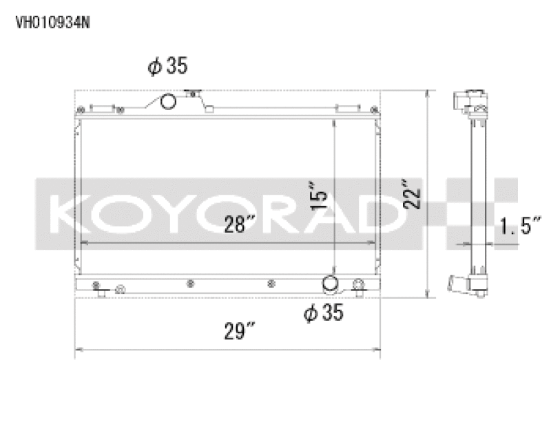Koyo VH010934N, 01-05 Lexus IS300 (w/ Manual Transmission) Racing Radiator