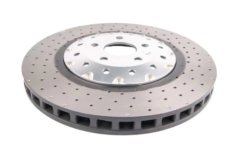 DBA DBA53002SLVXD, 14-18 Audi RS7 Iron Rotors Front 5000 Series Drilled & Slotted Rotor w/Silver Hat