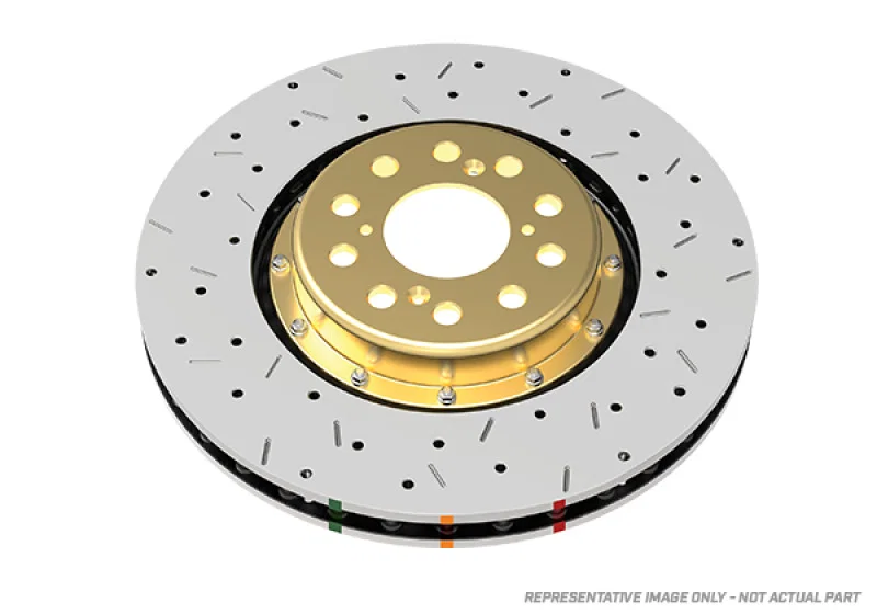 DBA DBA5069BLKXS, 94-04 Ford Mustang Cobra Premium Front Drilled & Slotted 5000 Series Rotor w/ Black Hat