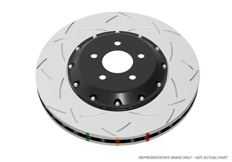 DBA DBA52994BLKS, 97-04 Corvette C5/C6 Front Slotted 5000 Series 2 Piece Rotor Assembled w/ Black Hat