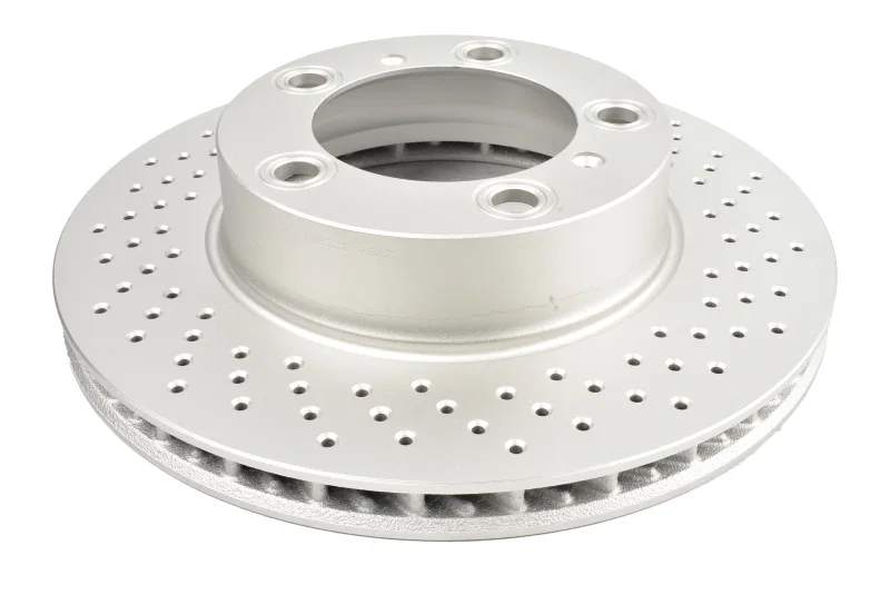 DBA DBA3602OEXR, 05-06 Porsche Boxster S (w/Iron Rotor) Coupe Front Right En-Shield OE Drilled Rotor