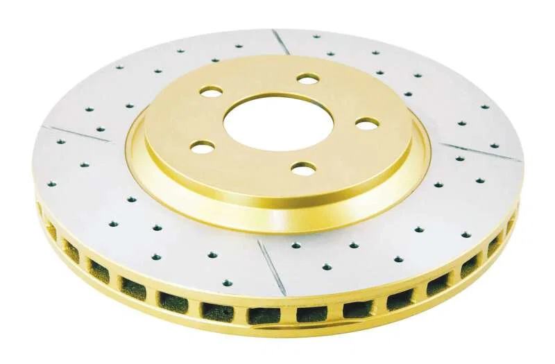 DBA DBA2113X, 05-14 Ford Mustang GT Front Street Series Drilled & Slotted Rotor w/Gold Hat