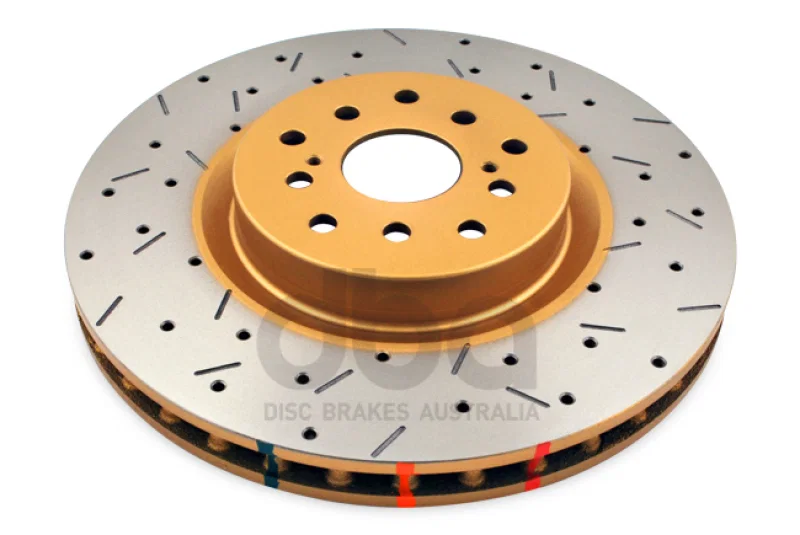 DBA DBA4654XS-10, 04-12 Subaru STi/2017 BRZ w/Perf. Pkg. 10 Stud Hole Front Drilled & Slotted 4000 Series Rotor