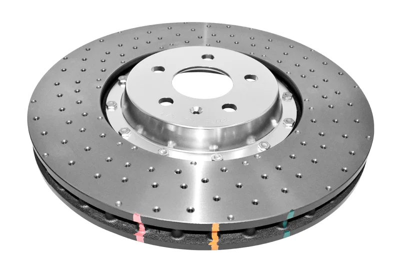 DBA DBA52774SLVXD, 14-17 Audi A8 Quattro Front Slotted 5000 Series 2 Piece Rotor Assembled w/ Silver Hat Drill/Dimp