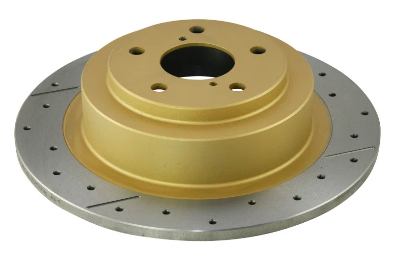 DBA DBA657X, 03-06 Subaru Baja Rear Street Series Drilled & Slotted Rotor w/Gold Hat