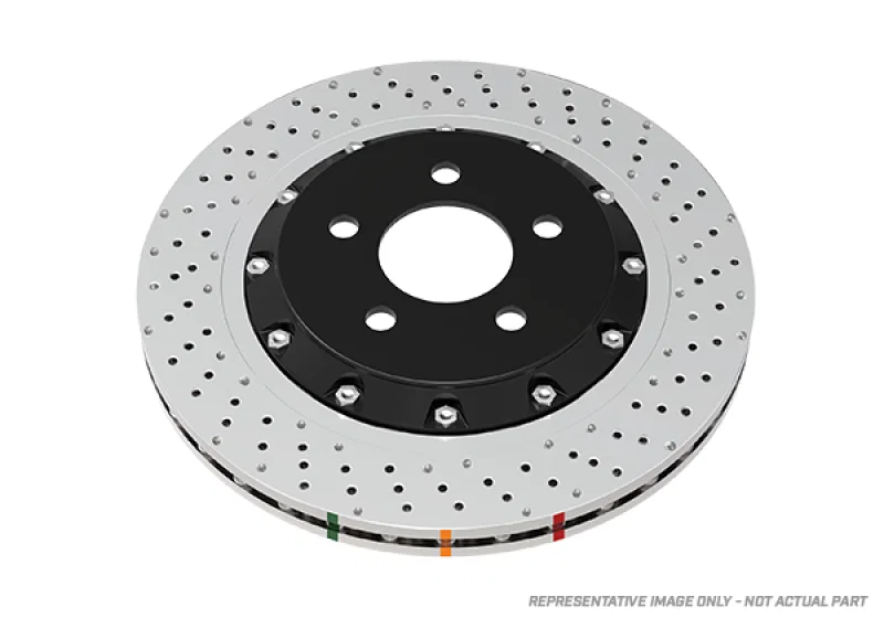 DBA DBA53700BLKXD, 17-20 Honda Civic Type R Front 5000 Series Cross Drilled Rotor w/Black Hat