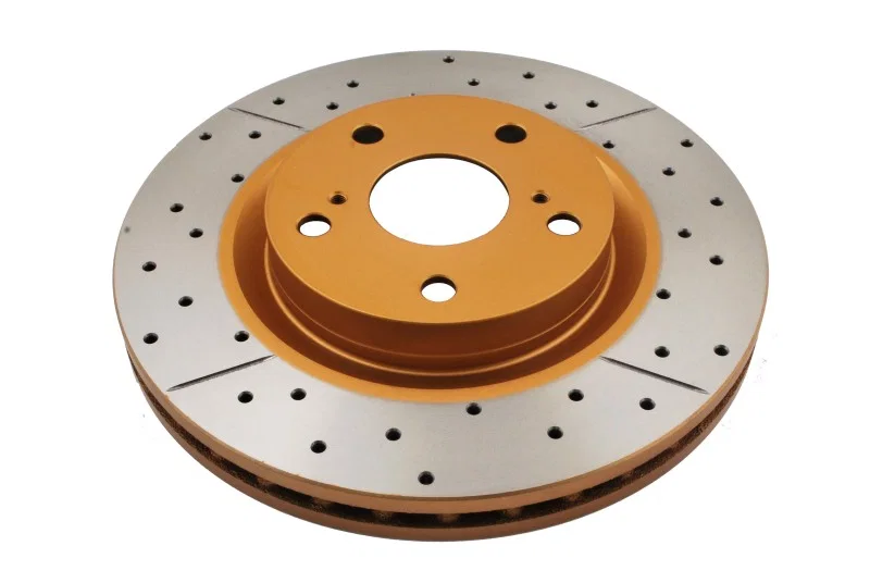 DBA DBA2709X, 13-19 Lexus ES300h Front Street Series Drilled & Slotted Rotor w/Gold Hat
