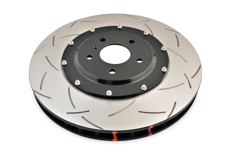 DBA DBA52320BLKS, 09-11 Nissan GTR R-35 Front Slotted 5000 Series 2 Piece Rotor Assembled w/ Black Hat