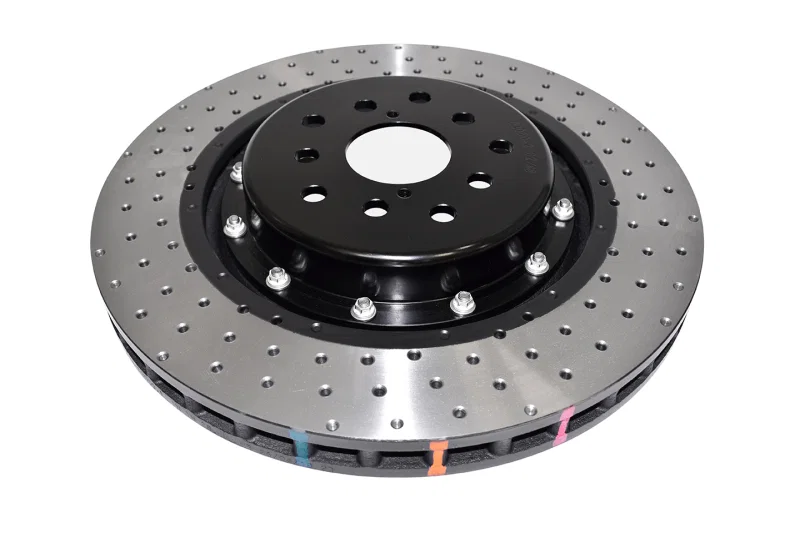 DBA DBA53050BLKXD-10, 18-21 Subaru WRX STI Front 5000 Series 2-Piece Drilled Rotor w/Black Hat