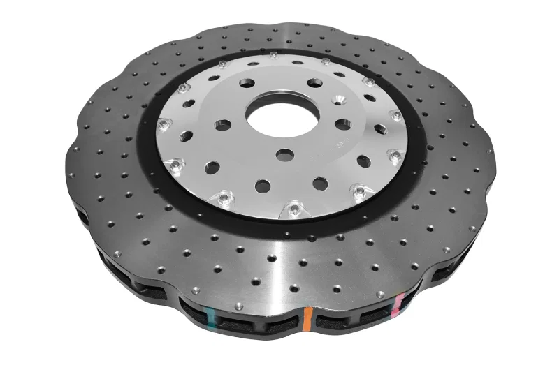 DBA DBA53002WSLVXD, 14-18 Audi RS7 (w/Iron Rotors) Front 5000 Series Cross Drilled Rotor w/Silver Hat