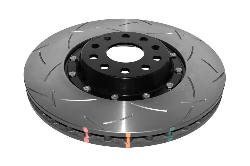 DBA DBA52808V2BLKS, 12-13 Volkswagen Golf R Front 5000 Series Slotted Rotor w/Black Hat
