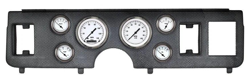 Classic Instruments CDMU79WH01CF, 1979-86 Mustang White Hot 6 Gauge Set Ford