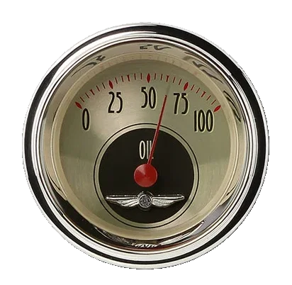 Classic Instruments AN81SHC, All American Nickel 2-1/8" Oil Pressure Gauge