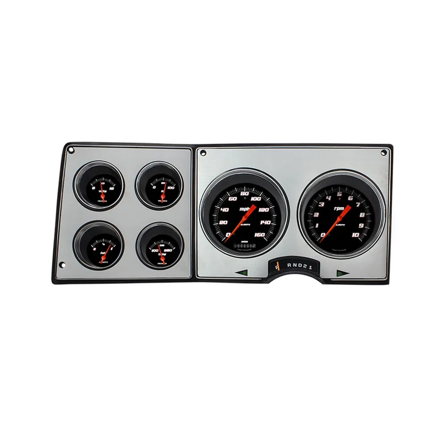 Classic Instruments CT73VSB-M-LS, 1973-87 Chevy Truck Velo Black, Metric-LS