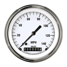 White Hot 3-3/8" Speedometer Gauge image 1