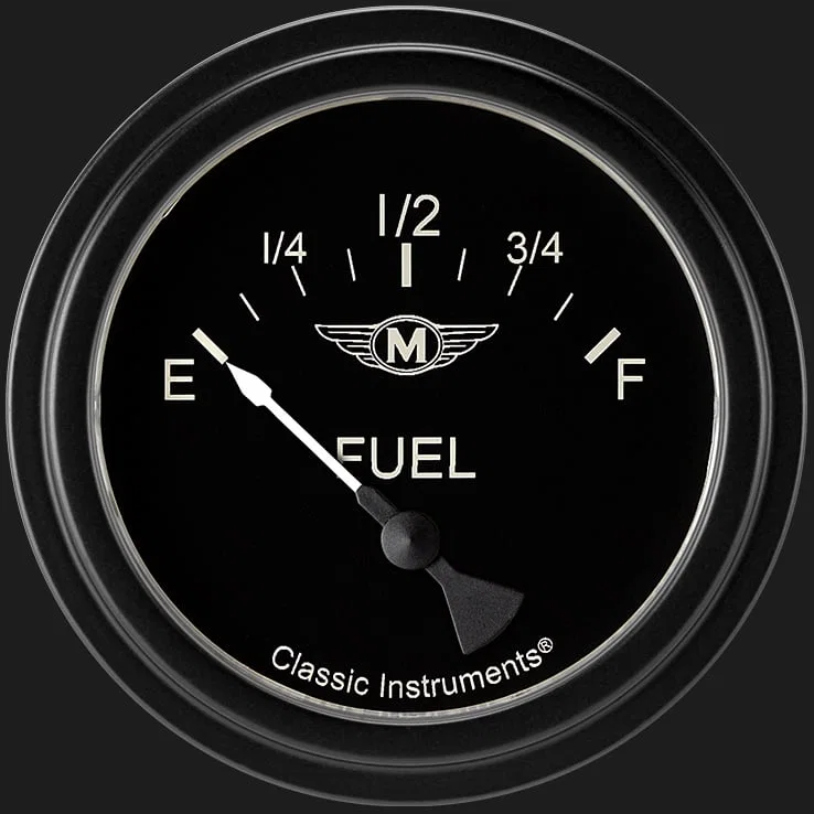 Classic Instruments MA209BLF, Moal Bomber 2-5/8" Fuel Level Gauge