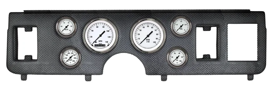 Classic Instruments CDMU79WH101CF, 1979-86 Mustang White Hot Full Sweep 6 Gauge Set Ford
