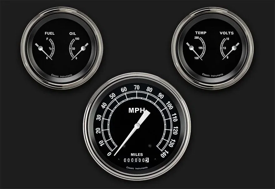Classic Instruments TR64SLF, Traditional Series Three Gauge Set