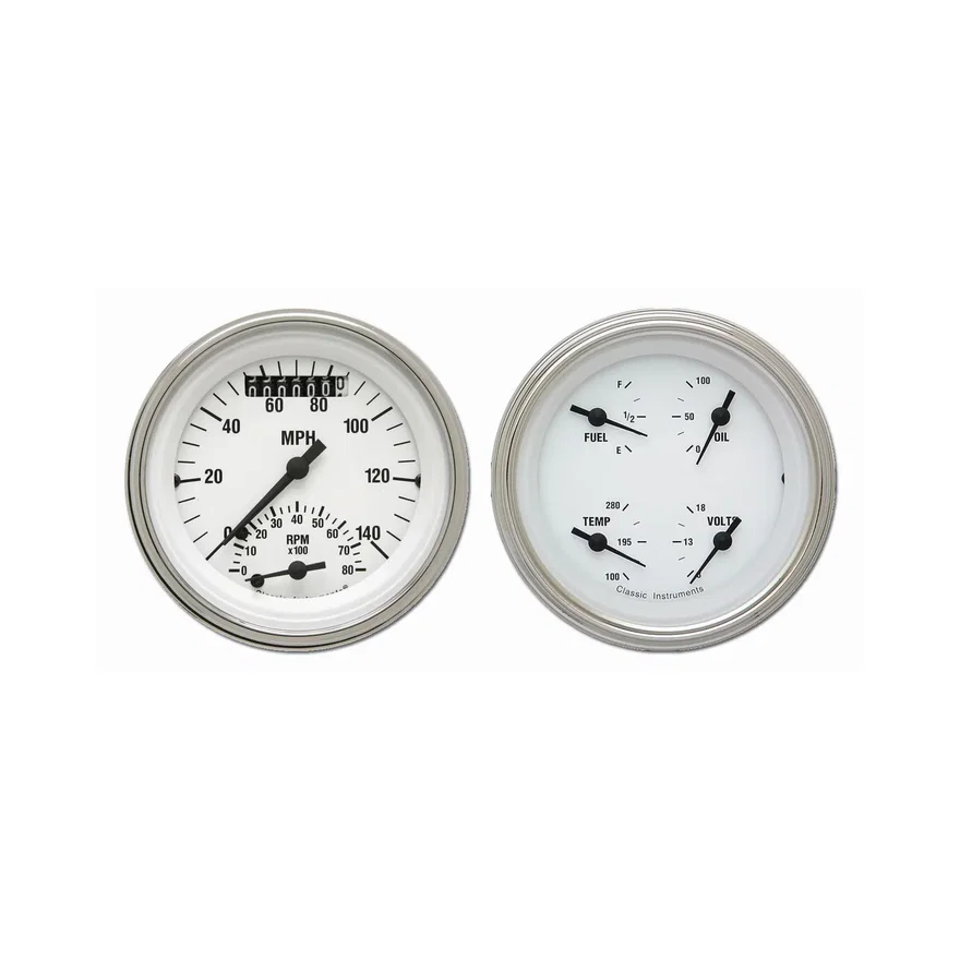 Classic Instruments WH32SLF, White Hot Two Gauge Set
