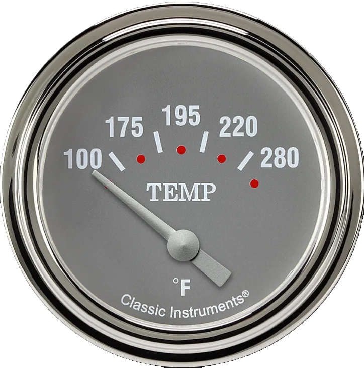 Classic Instruments GS226SLF-02, G/Stock 2-5/8" Short Sweep Water Temperature Gauge
