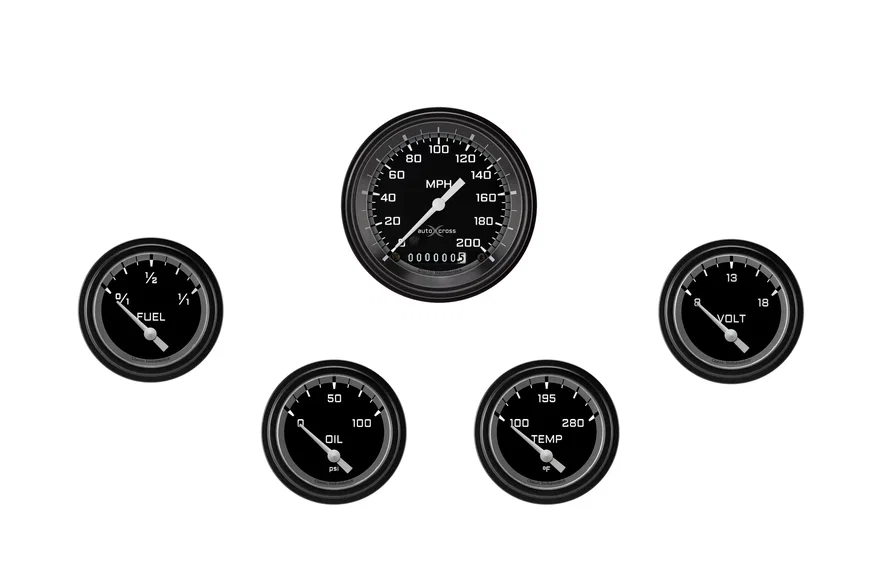 Classic Instruments AX200GBLF, AutoCross Gray Five Gauge Set