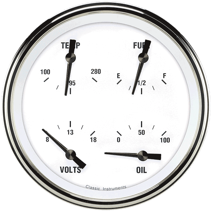 Classic Instruments WH78SLC, White Hot 5" Quad (0-90 Ohm)