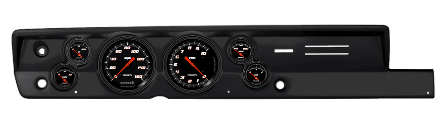 Classic Instruments CDPB67VSB51BL, Velocity Black Series Short Sweep for Plymouth Barracuda