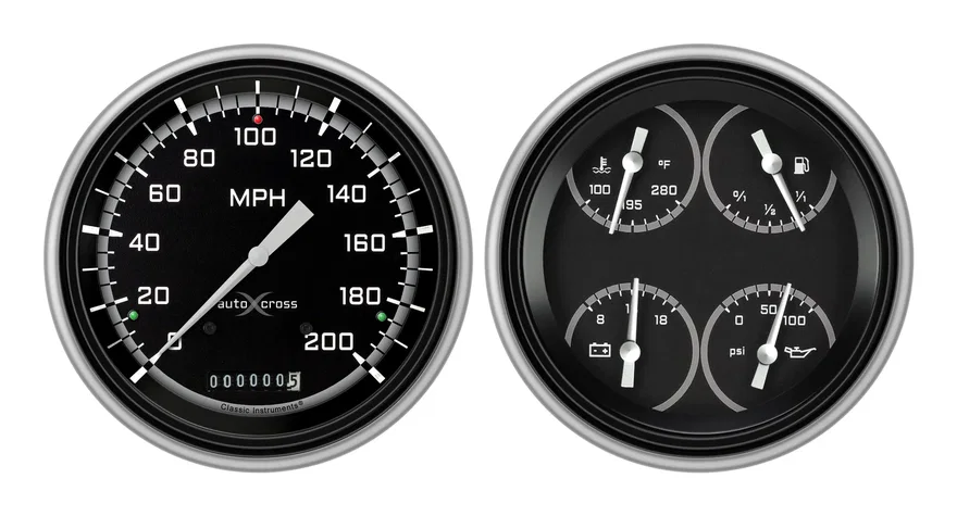 Classic Instruments CH51AXG52-LS, Autocross Gray 1951-52 Chevy Car Package LS Sending Unit