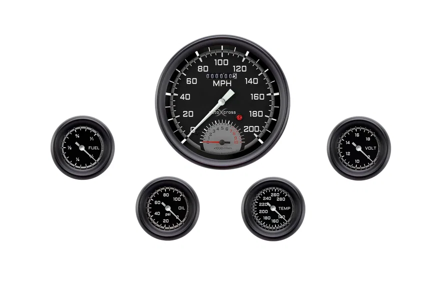 Classic Instruments AX165GBLF, AutoCross Gray Five Gauge Set
