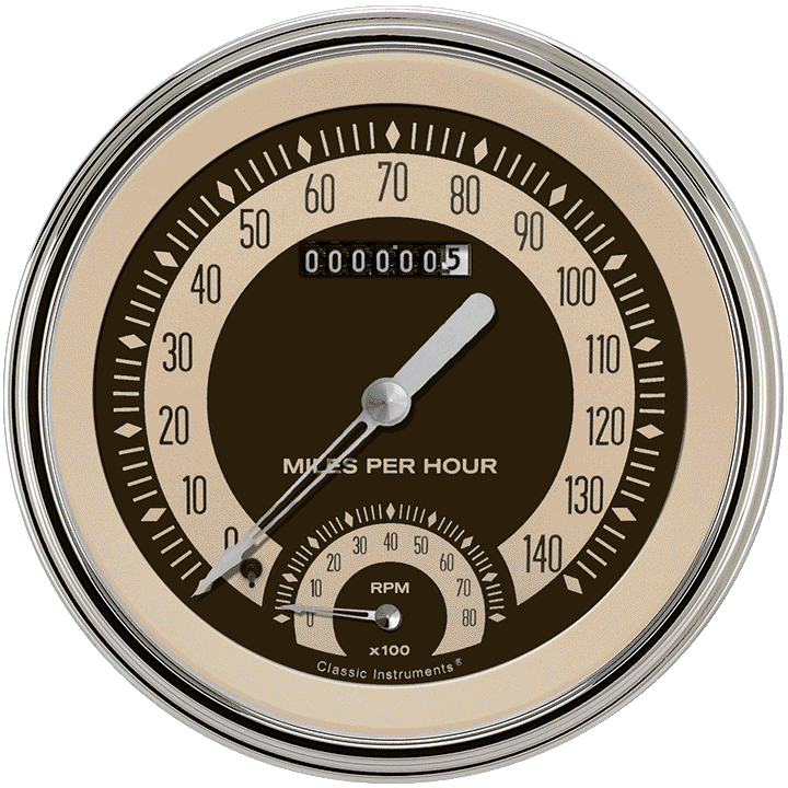 Nostalgia VT 5" Speedtachular Speedometer Gauge
