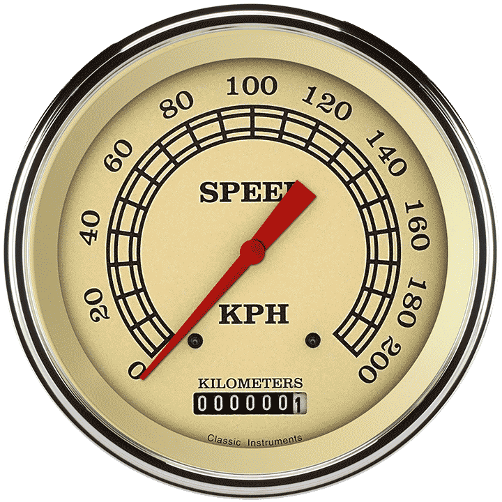 Vintage 4-5/8" Speedometer Gauge