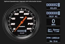 Velocity Black 3-3/8" Speedometer Gauge w/ Info Screen image 4