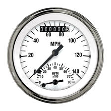 White Hot 3" Ultimate Speedometer Gauge image 1