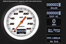Velocity White 4-5/8" Speedometer Gauge w/ Info Screen image 4