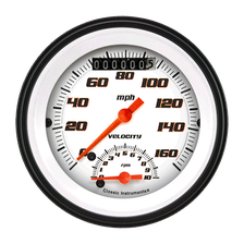 Velocity White 3-3/8" Ultimate Speedometer Gauge image 1