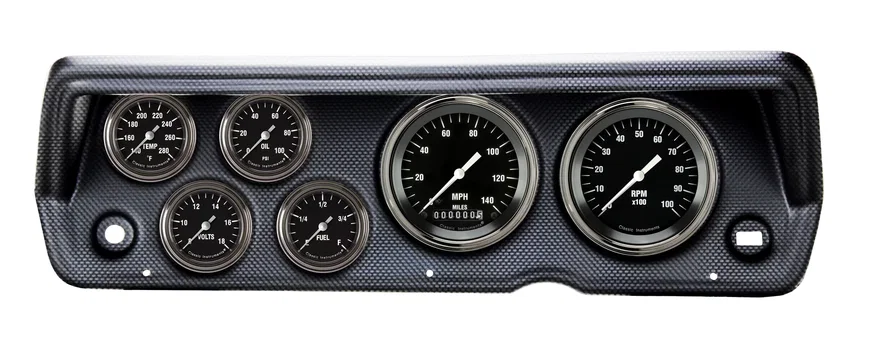Classic Instruments CDDU70HR101CF, 1970-76 Duster Hot Rod Full Sweep Six Gauge Set Mopar