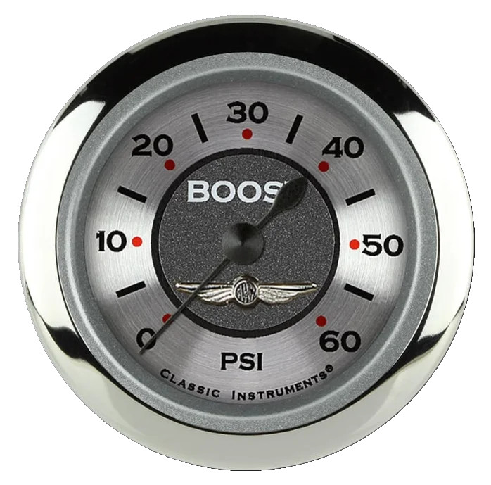 Classic Instruments AW143SRC, All American 2-1/8" Boost Gauge (60 PSI)