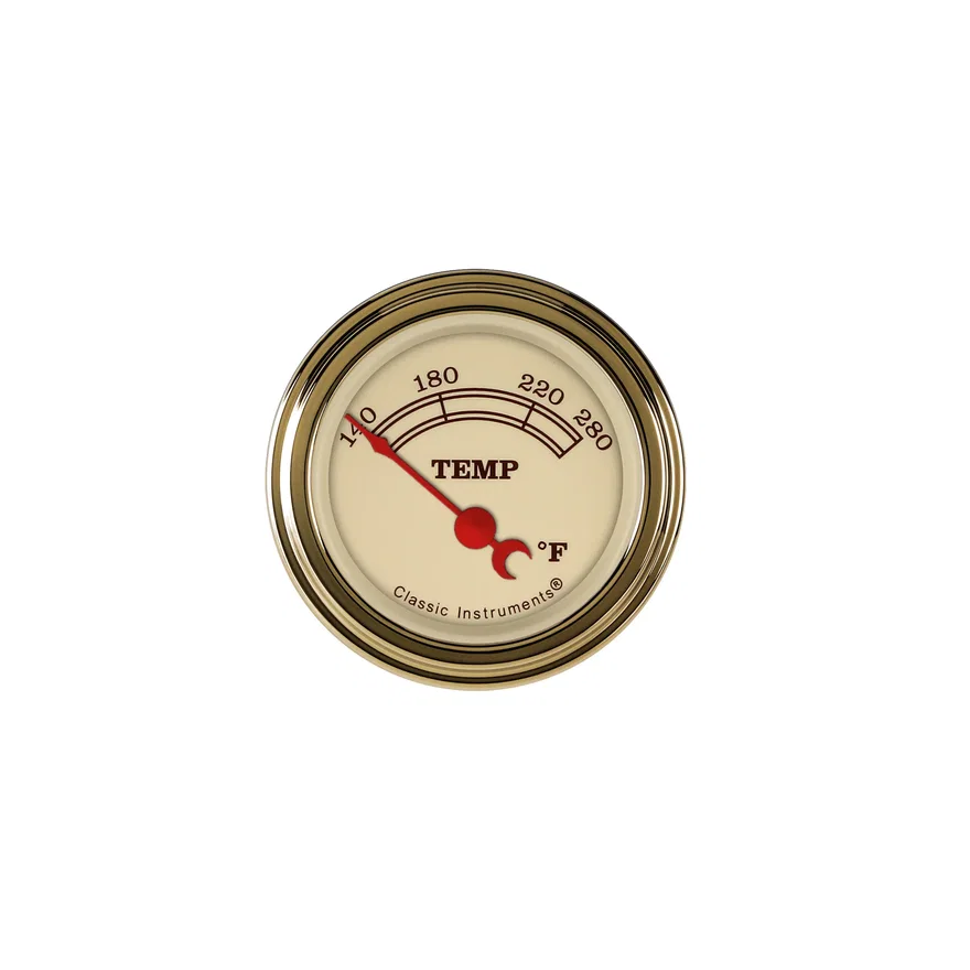Classic Instruments VT26GLC, Vintage Series 2-1/8" Water Temperature Gauge