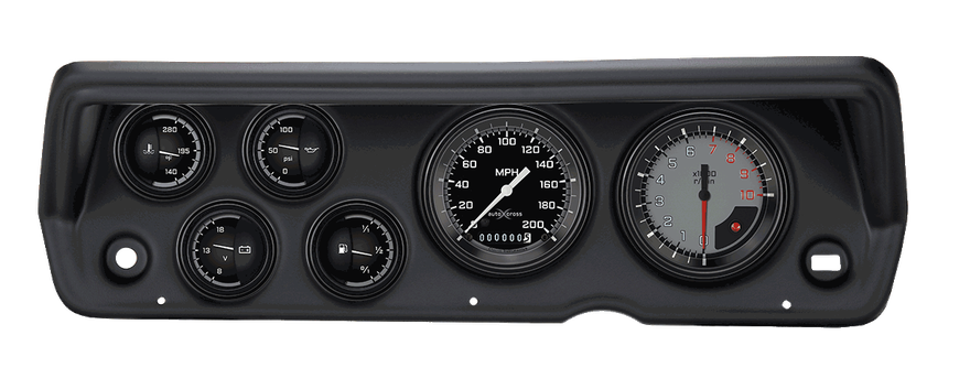 Classic Instruments CDDU70AXG01BL, AutoCross Gray Series Short Sweep for Plymouth Duster