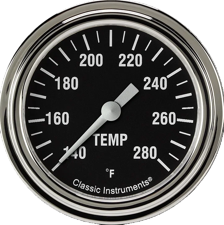 Classic Instruments HR326SLF-12, Hot Rod 2-5/8" Full Sweep Water Temperature Gauge