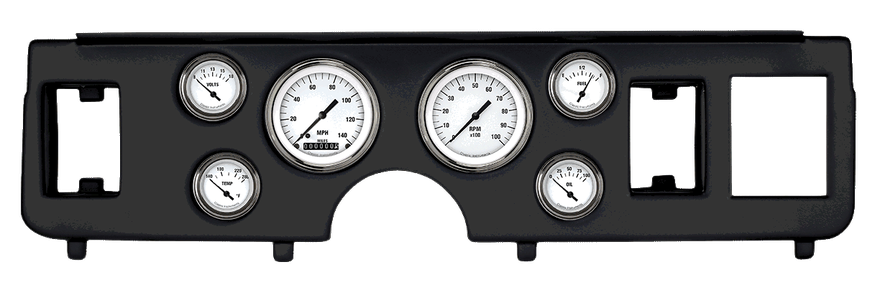 Classic Instruments CDMU79WH01BL, White Hot Series Short Sweep Gauge Set for Ford Mustang
