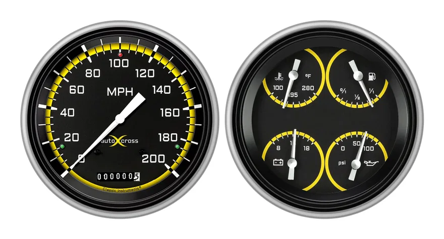 Classic Instruments CH51AXY52, AutoCross Yellow 1951-52 Chevy Car Package
