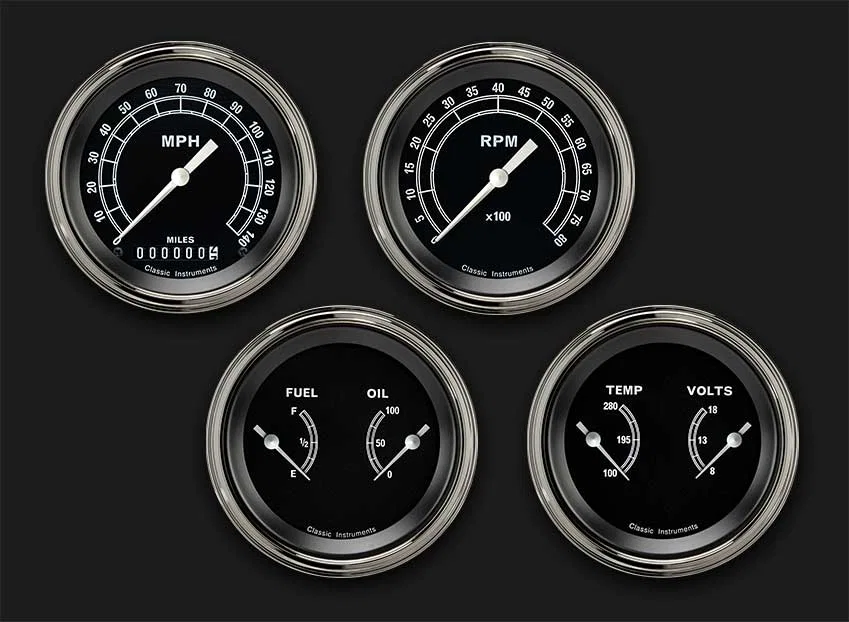Classic Instruments TR05SLF, Traditional Series Four Gauge Set
