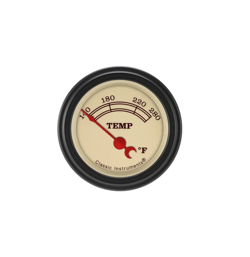Classic Instruments VT26BLF, Vintage Series 2-1/8" Water Temperature Gauge