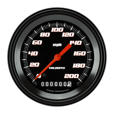 Velocity Black 3-3/8" Speedometer Gauge image 1