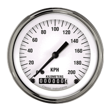 White Hot 3-3/8" Speedometer Gauge image 1