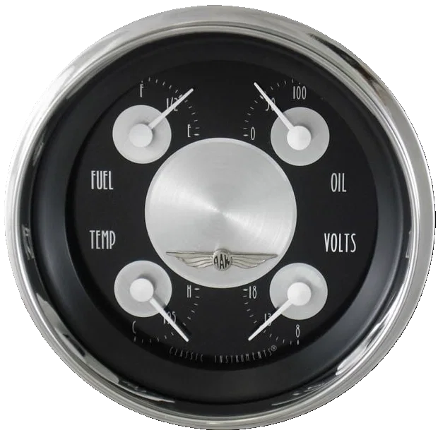 Classic Instruments AT77SHC, All American Tradition 3-3/8" Quad Gauge